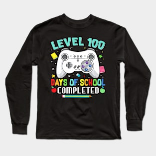 100 Days School Video  100th Day Teacher Student Kids Long Sleeve T-Shirt